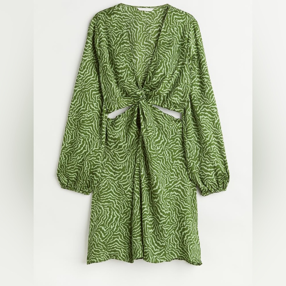 H&M Knot Detail Cut Out Resort Dress XXL